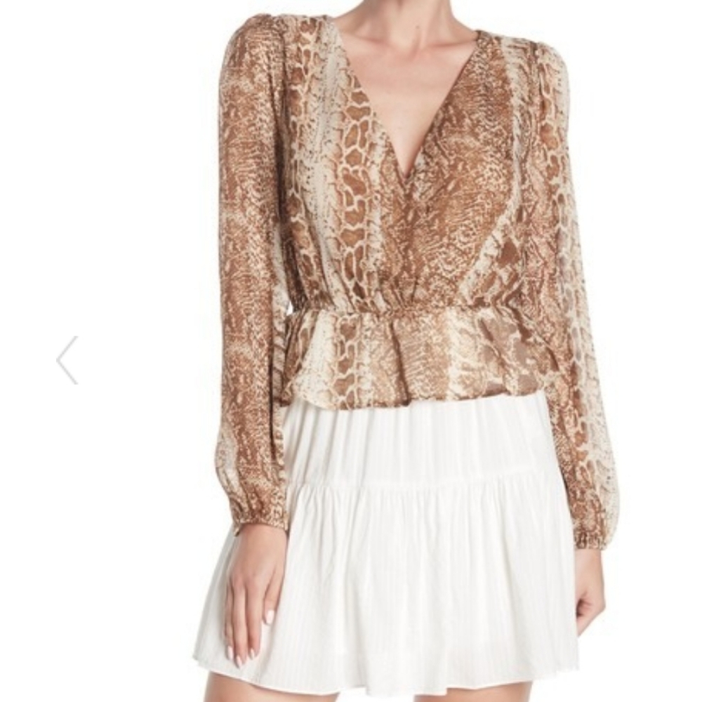 NWT Wild Honey Exclusive Snake Print Blouse